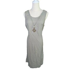 VTG R&M Richards Tie Back Sheath Dress Attached Necklace 12 Petite